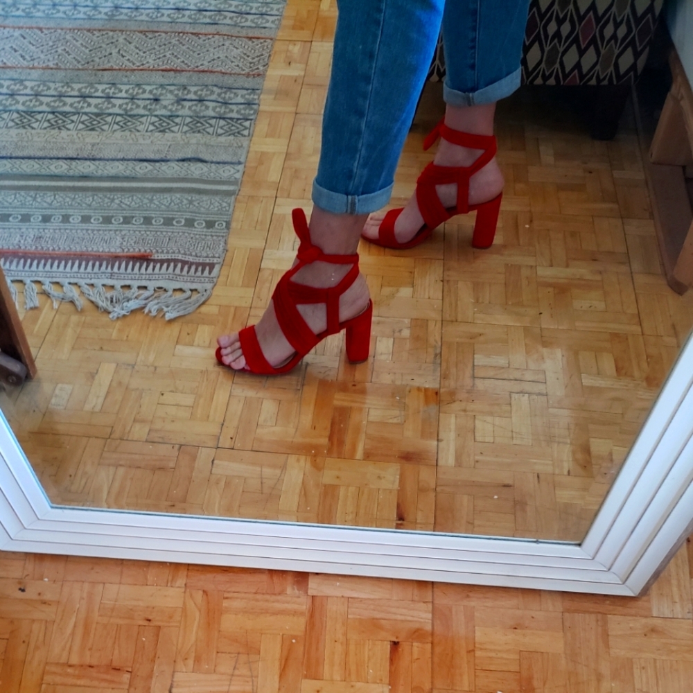 High Heel Red Sandals